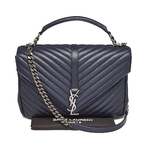 navy ysl|HANDBAGS .